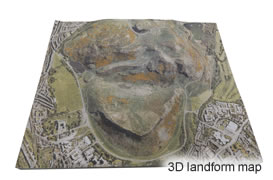 3D landform map