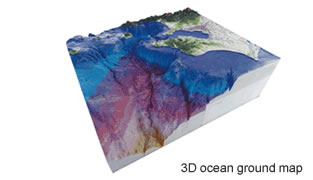 3D ocean ground map